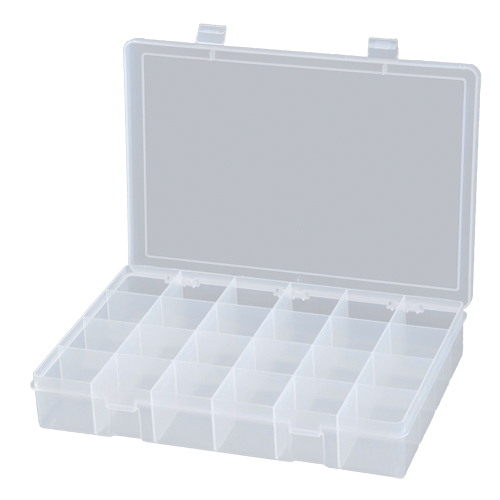 Boîtes &agrave; compartiments compactes en polypropyl&egrave;ne, 13-1/8" la x 9" p x 2-5/16" h, 24 compartiments TGS INDUSTRIEL