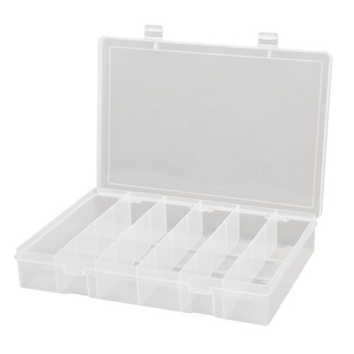 Compact Polypropylene Compartment Cases, 13-1/8" W x 9" D x 2-5/16" H, 6 Compartments TGS INDUSTRIEL