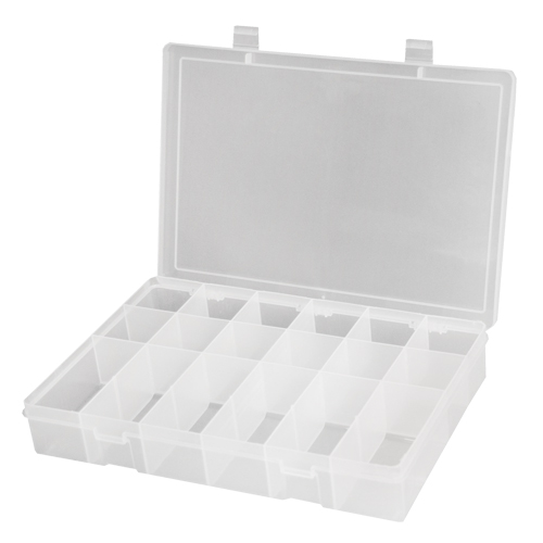 Boîtes &agrave; compartiments compactes en polypropyl&egrave;ne, 11" la x 6-3/4" p x 1-3/4" h, 18 compartiments TGS INDUSTRIEL
