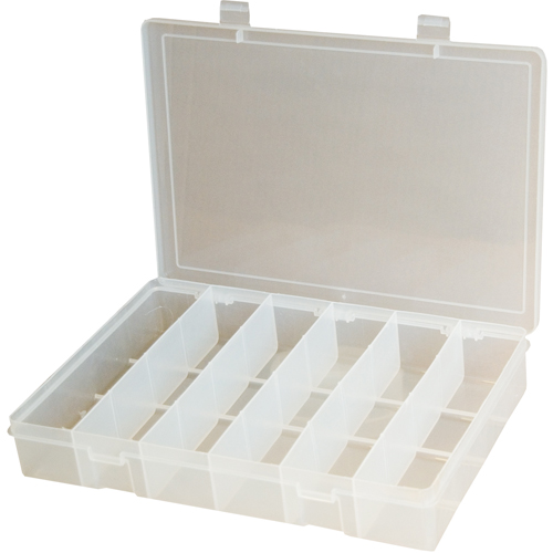 Boîtes &agrave; compartiments compactes en polypropyl&egrave;ne, 11" la x 6-3/4" p x 1-3/4" h, 6 compartiments TGS INDUSTRIEL
