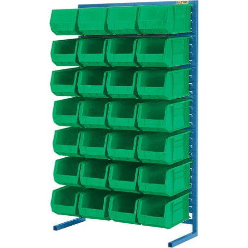 Single-Sided Stationary Bin Rack, 36" W x 12" D x 61" H, 28 Bins TGS INDUSTRIEL