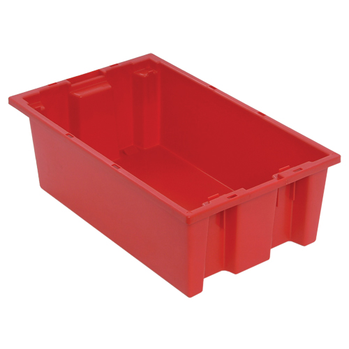 Stack & Nest Totes, 6" x 18" x 11", Red TGS INDUSTRIEL