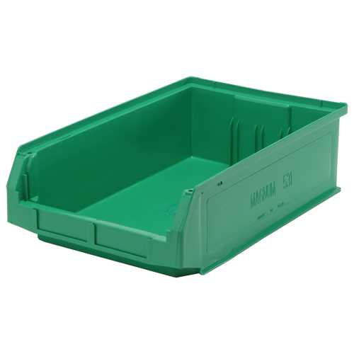 Contenants g&eacute;ants empilables, 12,375" la x 19,75" p x 5,875" h, Vert TGS INDUSTRIEL