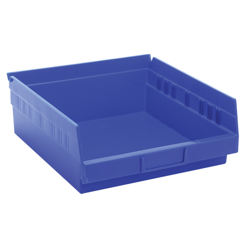 Shelf Bins, 11-1/8" W x 4" H x 11-5/8" D, Blue, 30 lbs. Capacity TGS INDUSTRIEL