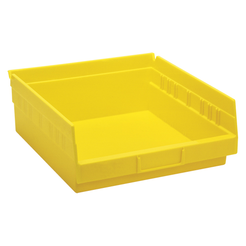 Shelf Bins, 11-1/8" W x 4" H x 11-5/8" D, Yellow, 30 lbs. Capacity TGS INDUSTRIEL