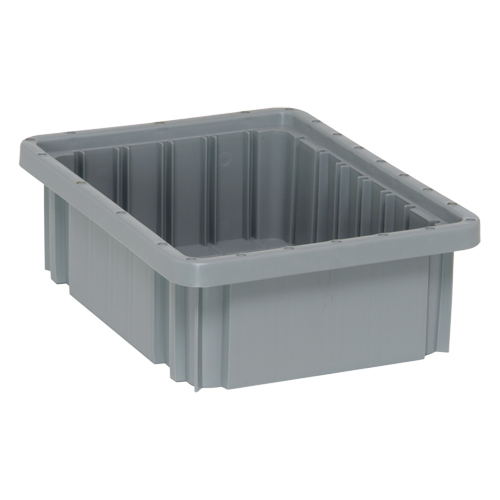 Contenants Divider Box, Plastique, 10,9" la x 8,3" p x 3,5" h, Gris TGS INDUSTRIEL
