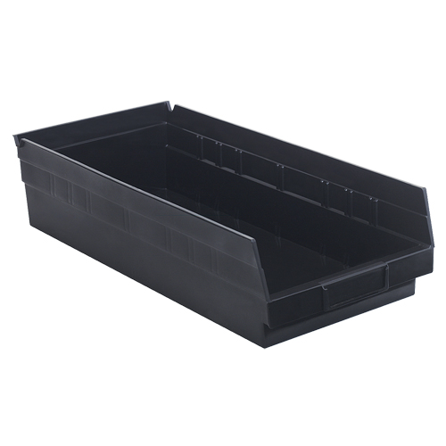 Bac pour &eacute;tag&egrave;re &eacute;conomique, 8-3/8" la, 4" h x 17-7/8" p, Noir TGS INDUSTRIEL