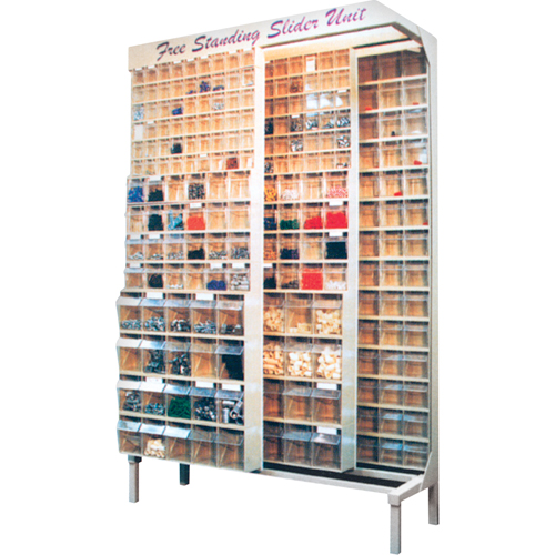 Free Standing Slider System, 48" W x 18" D x 77" H, 56 Bins TGS INDUSTRIEL