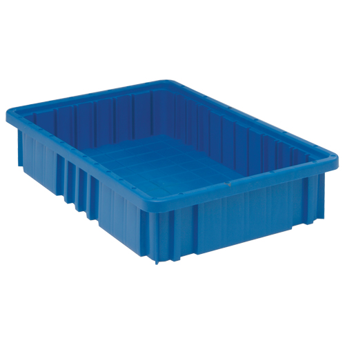 Contenants Divider Box, Plastique, 16,5" la x 10,9" p x 3,5" h, Bleu TGS INDUSTRIEL