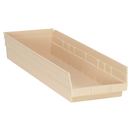 Bac pour &eacute;tag&egrave;re &eacute;conomique, 8-3/8" la x 4" H x 23-5/8" p, Ivoire, Capacit&eacute; 60 lb TGS INDUSTRIEL