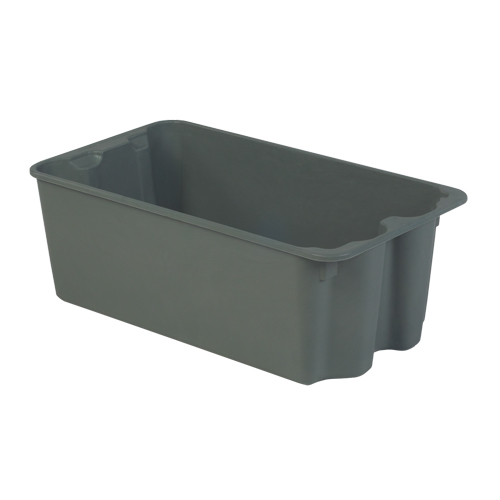 Stack-N-Nest&reg; Plexton Containers, 16.9" W x 30.6" D x 11.1" H, Grey TGS INDUSTRIEL