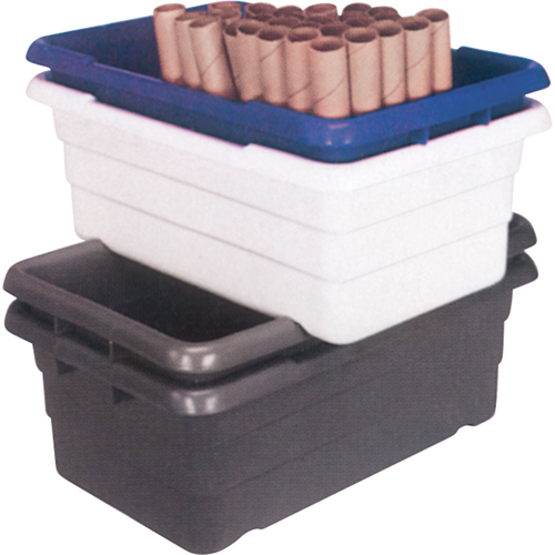 Bacs empilables en crois&eacute;, 16" la x  p x 8,5" h, Gris TGS INDUSTRIEL