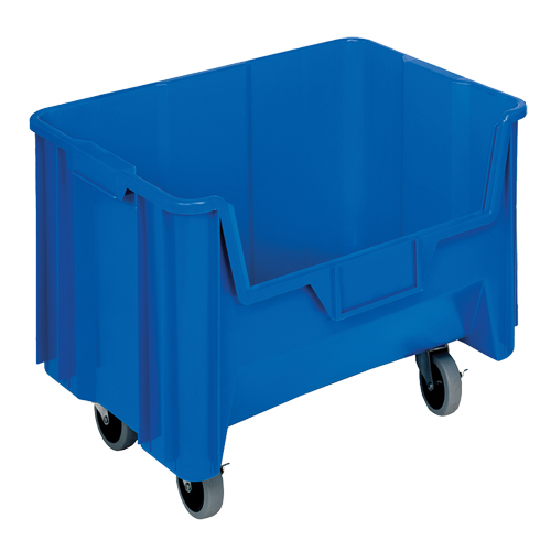 Bac g&eacute;ant mobile empilable, 12-7/16" ha x 19-7/8" la x 15-1/4" p, Capacit&eacute; de 250 lb, Bleu TGS INDUSTRIEL