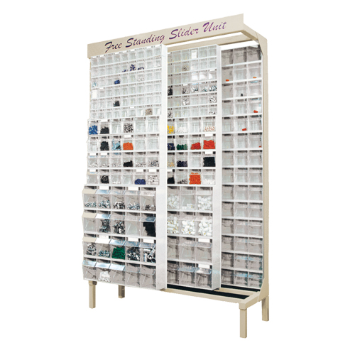Syst&egrave;me de stockage &agrave; glissi&egrave;re &agrave; bacs basculants autonome, 48" la x 18" p x 77" h, 720 tiroirs TGS INDUSTRIEL