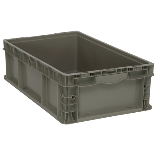 Contenant pliable et empilable, 15" la x 24" p x 7,5" h, Gris TGS INDUSTRIEL