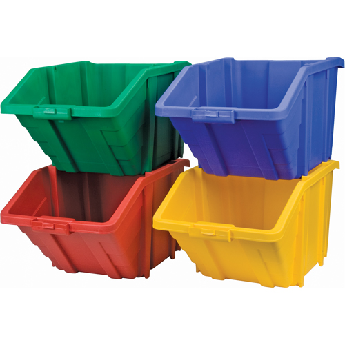 Jumbo Plastic Bin, 15-1/2" W x 13" H x 25" D, Yellow, 200 lbs. Capacity TGS INDUSTRIEL