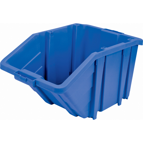Jumbo Plastic Bin, 15-1/2" W x 13" H x 25" D, Blue, 200 lbs. Capacity TGS INDUSTRIEL