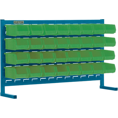 Louvered Rack with Bins, 32 Bins, 36" W x 8-1/4" D x 22" H TGS INDUSTRIEL