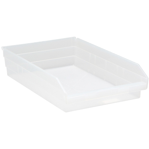 Bacs de rangement pour tablettes, 11-1/8" la x 4" H x 17-7/8" p, Transparent, Capacit&eacute; 40 lb TGS INDUSTRIEL