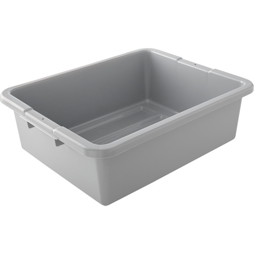 Undivided Bus/Utility Box, 7" H x 21.5" D x 17" L, Plastic, Grey TGS INDUSTRIEL