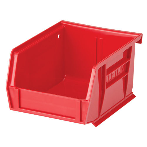 Bac empilable & &agrave; suspendre, 4-1/8" la, 3" h x 5-3/8" p, Rouge TGS INDUSTRIEL