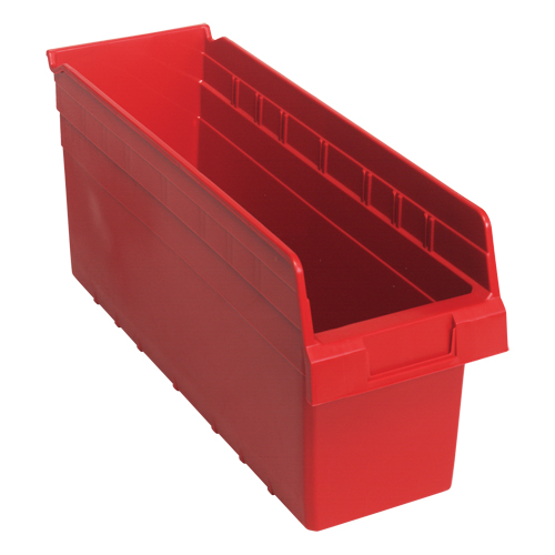 Bacs pour &eacute;tag&egrave;re Store-Max, 6-5/8" la x 8" H x 17-7/8" p, Rouge, Capacit&eacute; 56 lb TGS INDUSTRIEL