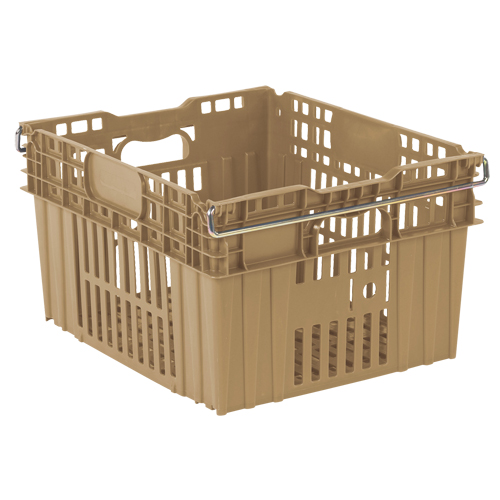 Contenant en plastique empilable Stack-N-Nest pour l'agriculture, 20" x 24" x 13,4", Beige TGS INDUSTRIEL
