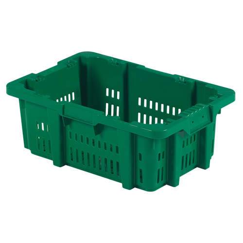 Contenant en plastique Stack-N-Nest pour la manutention des aliments, 16" x 23,9" x 8,8", Vert TGS INDUSTRIEL