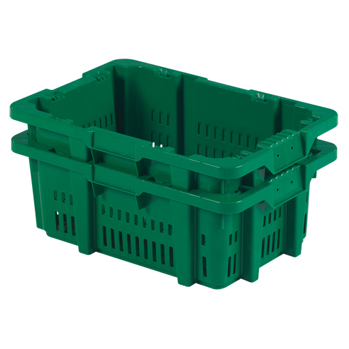 Contenant en plastique Stack-N-Nest pour la manutention des aliments, 16" x 23,9" x 8,8", Vert TGS INDUSTRIEL