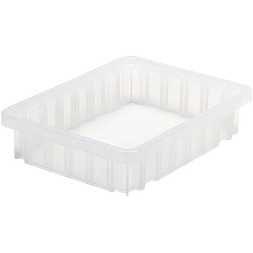 Contenant Divider Box, Plastique, 10,875" la x 8,25" p x 2,5" h, Transparent TGS INDUSTRIEL
