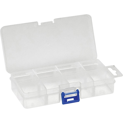 Boîte &agrave; compartiments en plastique, 2,75" la x 5,5" p x 1,25" h, 8 compartiments TGS INDUSTRIEL