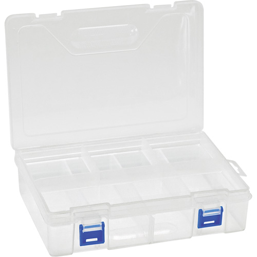 Boîte &agrave; compartiments en plastique, 6,25" la x 9,25" p x 2,2" h, 8 compartiments TGS INDUSTRIEL