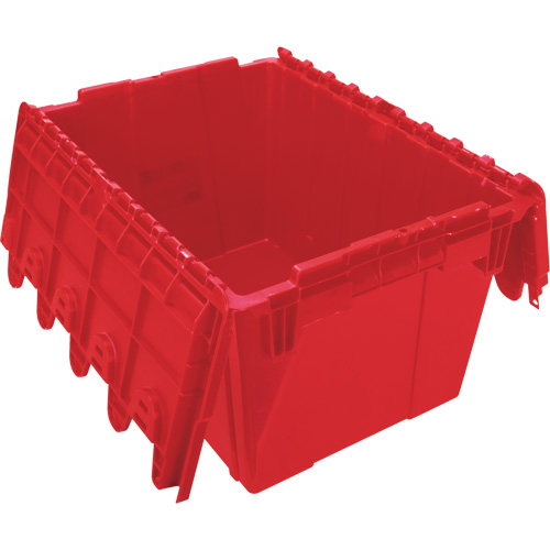 Contenant de distribution en plastique avec dessus basculant, 21,65" x 15,5" x 12,5", Rouge TGS INDUSTRIEL