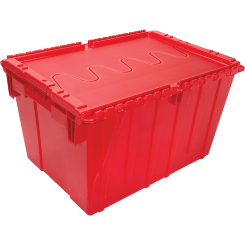 Contenant de distribution en plastique avec dessus basculant, 21,65" x 15,5" x 12,5", Rouge TGS INDUSTRIEL