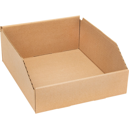 Boîtes profondes en carton ondul&eacute;, 11-3/4" la x 11-1/4" p x 4-1/2" h, Beige TGS INDUSTRIEL