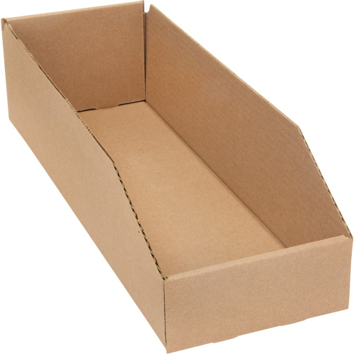 Boîtes profondes en carton ondul&eacute;, 5-3/4" la x 17-1/4" p x 4-1/2" h, Beige TGS INDUSTRIEL