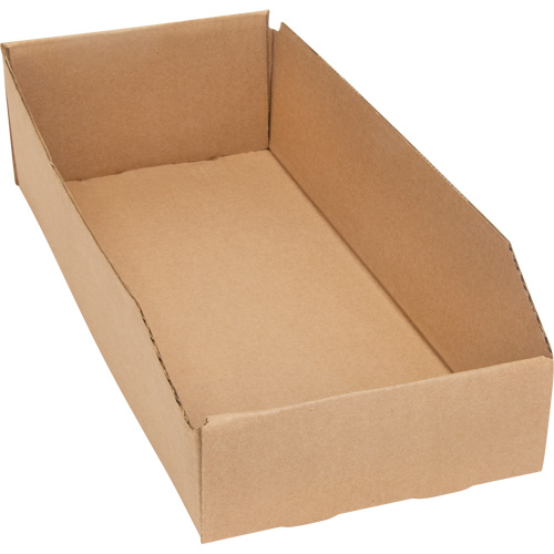 Boîtes profondes en carton ondul&eacute;, 7-3/4" la x 17-1/4" p x 4-1/2" h, Beige TGS INDUSTRIEL