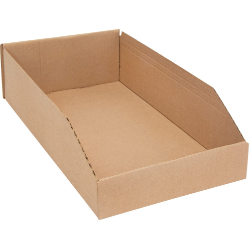 Boîtes profondes en carton ondul&eacute;, 9-3/4" la x 17-1/4" p x 4-1/2" h, Beige TGS INDUSTRIEL