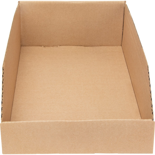 Boîtes profondes en carton ondul&eacute;, 9-3/4" la x 17-1/4" p x 4-1/2" h, Beige TGS INDUSTRIEL