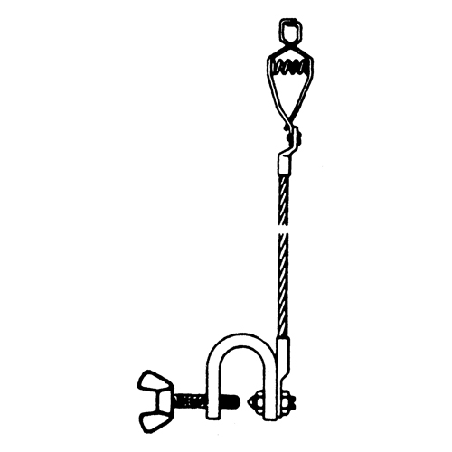 Light-Duty Bonding & Grounding Wire Assemblies - Alligator Clip & Small C-Clamps TGS INDUSTRIEL