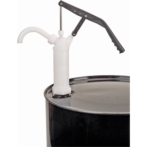 Lever-Type Drum Pump, PTFE, 14 oz./Stroke, Fits 5-55 Gal. TGS INDUSTRIEL