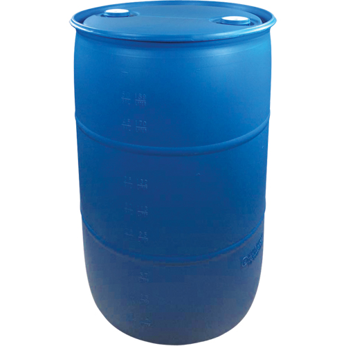 Barils en poly&eacute;thyl&egrave;ne, 55 gal. US (45 gal. imp.), Dessus ferm&eacute;, Bleu TGS INDUSTRIEL
