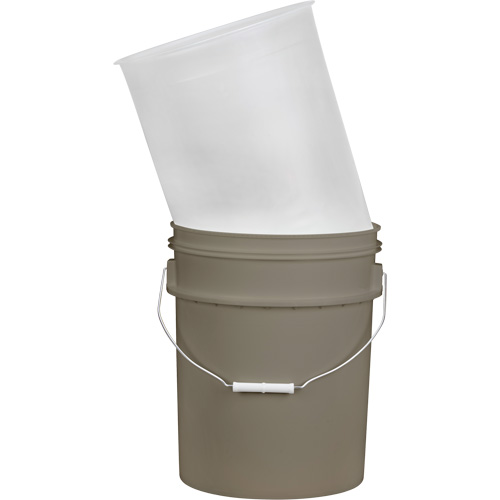 Plastic Pail Liner, 11-1/4" Dia. x 14" H, 5 US gal (4.16 imp. Gal.) Capacity TGS INDUSTRIEL