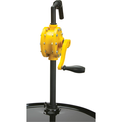 Pompe rotative pour baril, Polypropyl&egrave;ne, Pour capacit&eacute; 15 - 55 gal. US, 8 oz/course TGS INDUSTRIEL