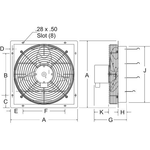 Ventilateurs d'&eacute;vacuation &agrave; volets TGS INDUSTRIEL