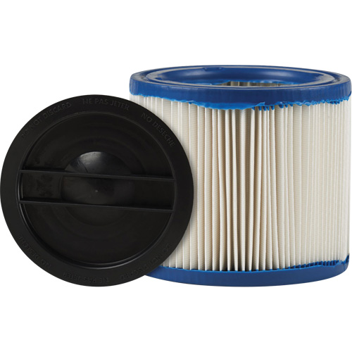 Petit filtre pour aspirateur pour d&eacute;bris secs/humides CleanStream Gore, Cartouche/Hepa, Pour 1 - 6 gal. US TGS INDUSTRIEL