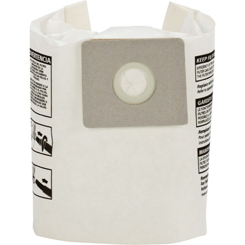 Sacs filtrants pour d&eacute;bris secs jetables de type B, 2 - 2,5 gal. US TGS INDUSTRIEL