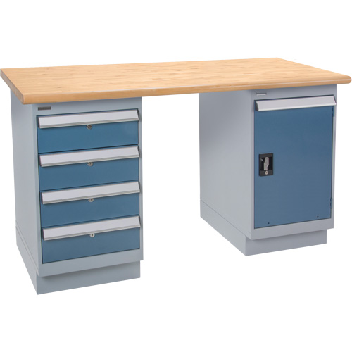 Heavy-Duty Workbench, Door & Drawers, 1500 lbs. Cap., 72" W x 30" D, 34" H TGS INDUSTRIEL