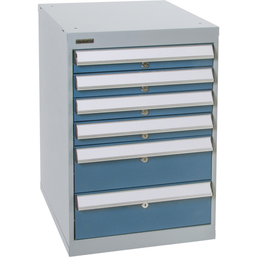 Six-Drawer Pedestal Workbench, 18" W x 21" D x 28" H TGS INDUSTRIEL