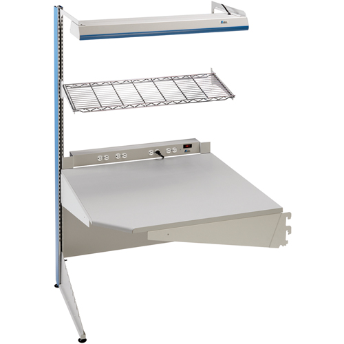 Postes de travail modulaires ergonomiques - Exemples de configurations - A-SC Ajouts de coin &agrave; un c&ocirc;t&eacute;, 36" la x 28" p x 84" h, Ajout de coin &agrave; un c&ocirc;t&eacute; TGS INDUSTRIEL